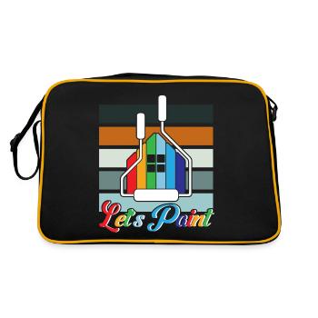 Peintre Commerçant Décorateur Cadeau - Sac Retro - noir/or - Dos