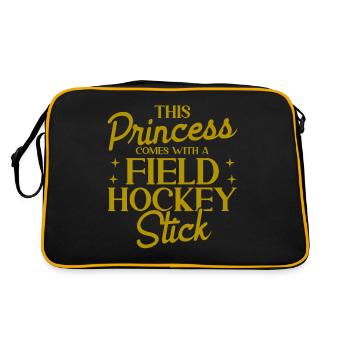 Feldhockey Spiel Feldhockey Hallen Feldhockey Gesc - Retro Tasche - Schwarz/Gold - Hinten