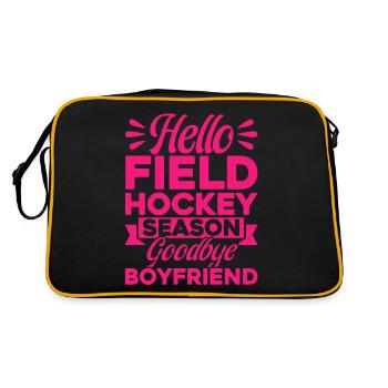 Mannschaftssport Feldhockey Feldhockey Spiel Gesch - Retro Tasche - Schwarz/Gold - Hinten
