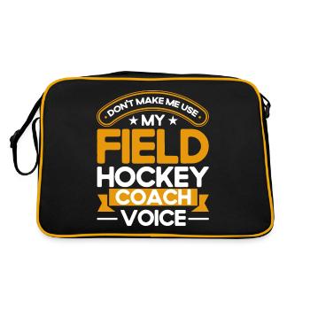Feldhockey Feldhockey Spieler Hallen Feldhockey Ge - Retro Tasche - Schwarz/Gold - Hinten