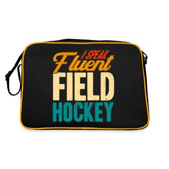 Mannschaftssport Feldhockey Feldhockey Spiel Gesch - Retro Tasche - Schwarz/Gold - Hinten