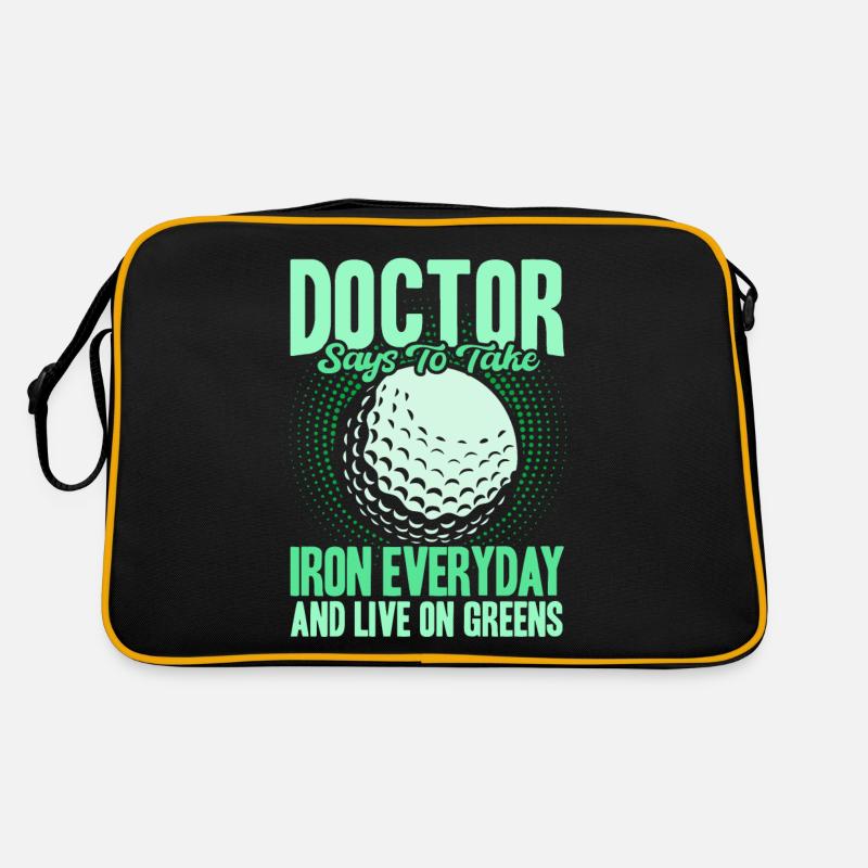 Golf spielen Golfspieler Golfplatz Geschenk Retro Tasche