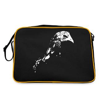 Chicken - Flower Chicken / Chicken Paper Cut - Retro Bag - black/gold - Back