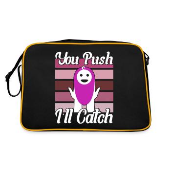 LD Work Obstetrician Obstetrician Gift - Retro Bag - black/gold - Back