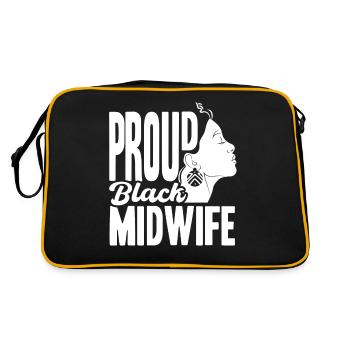 Obstetrician Obstetrician Doula Gift - Retro Bag - black/gold - Back