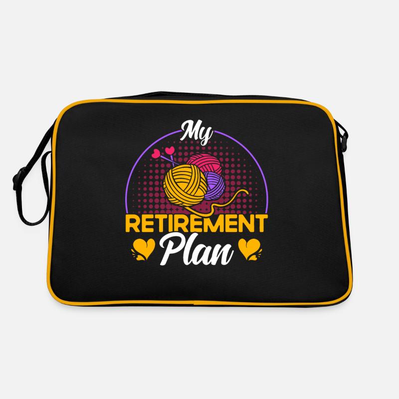 Yarn knitting Knitting Funny knitter gift Retro Bag