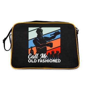 Cocktail Bar Serveur Mixologue Cadeau - Sac Retro - noir/or - Dos