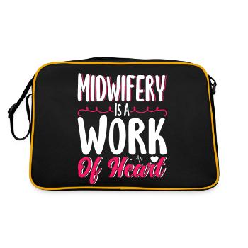 Obstetrician Obstetrician Doula Gift - Retro Bag - black/gold - Back
