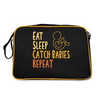 Doula Obstetrician Obstetrician Gift - Retro Bag - black/gold - Back