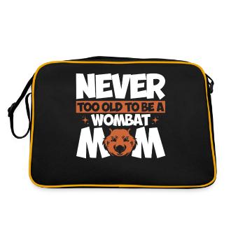 Wombats Wombat Marsupial Gift - Retro Bag - black/gold - Back