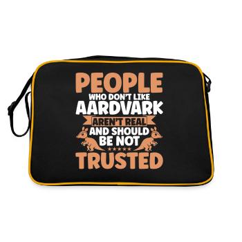 Aardvark Aardvark Aardvark Animal Gift - Sac Retro - noir/or - Dos
