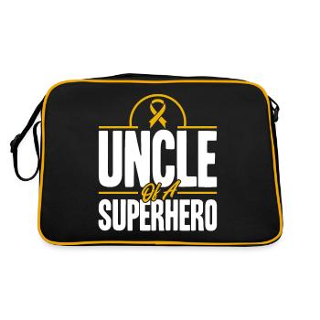 Survivant du ruban jaune d’un cancer infantile - Sac Retro - noir/or - Dos