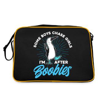 Birdwatcher Seabird Boobie Gift - Retro Bag - black/gold - Back