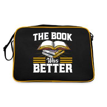 The book was better book reading gift - Retro Bag - black/gold - Back