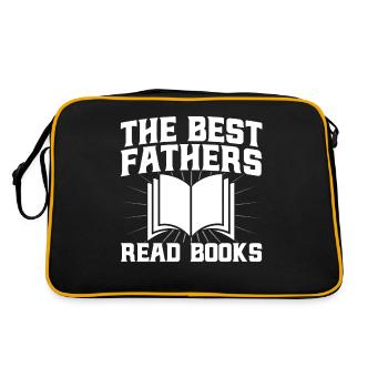 The Best Fathers Read Books Read Book Gift - Retro Bag - black/gold - Back