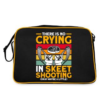 Schießsport Tontaubenschießen Schießclub Geschenk - Retro Tasche - Schwarz/Gold - Hinten