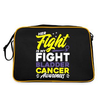 Bladder cancer survivor bladder cancer under - Retro Bag - black/gold - Back