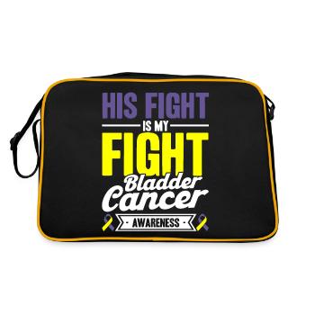 bladder cancer consciousness bladder cancer under - Retro Bag - black/gold - Back