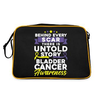 Bladder Cancer Fighter Bladder Cancer Survivor - Retro Bag - black/gold - Back