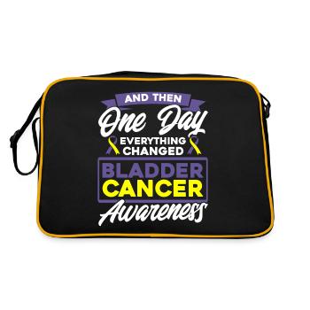 Bladder Cancer Support Bladder Cancer Fights - Retro Bag - black/gold - Back