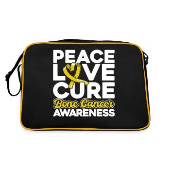 Sensibilisation au cancer des os Ruban jaune Bone Crede - Sac Retro - noir/or - Dos