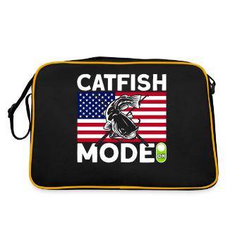 Mode poisson-chat sur cadeau de pêche au poisson-chat - Sac Retro - noir/or - Dos