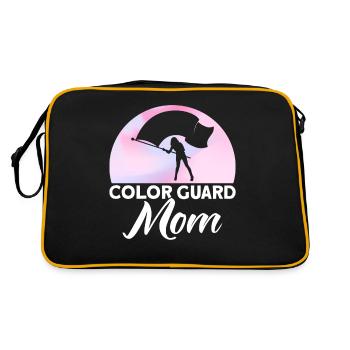 Color Guard Mom Flag Guard Gift - Retro Bag - black/gold - Back