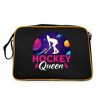 Cadeau de hockey sur gazon Reine du hockey - Sac Retro - noir/or - Dos