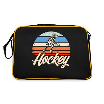 Cadeau de hockey sur gazon - Sac Retro - noir/or - Dos