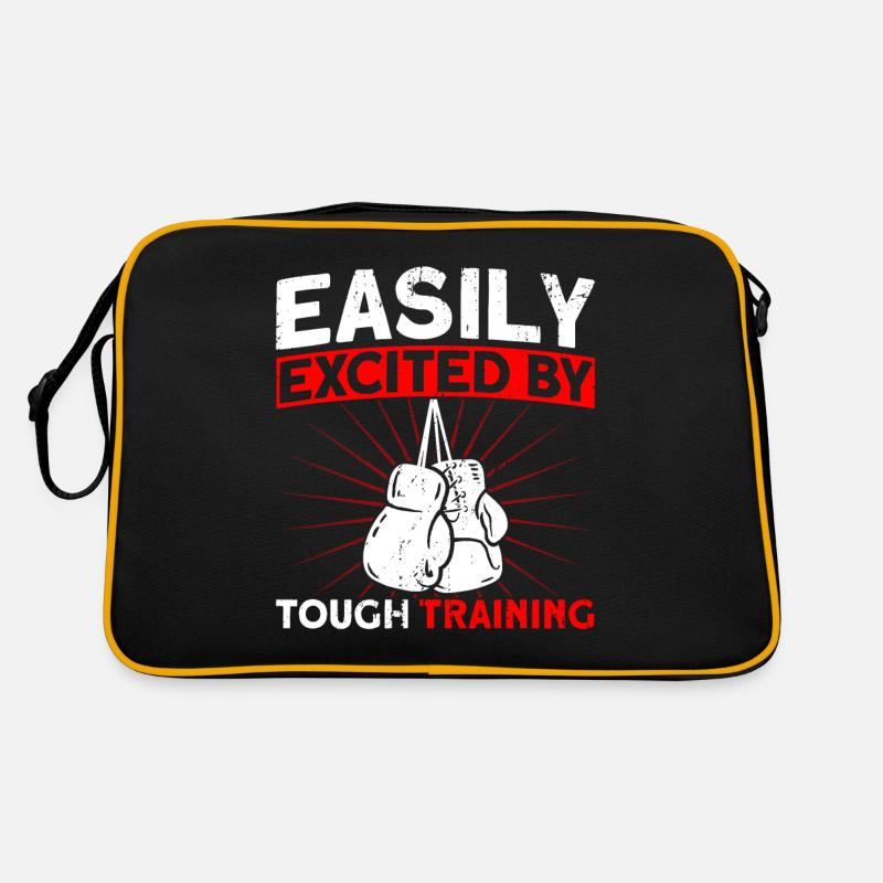 Leicht erregt durch hartes Training Boxen Geschenk Retro Tasche