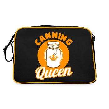 Cadeau de conserve de la reine en conserve - Sac Retro - noir/or - Dos