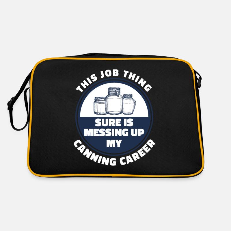 Meine Konserven Karriere ist im Eimer Einmachen Ge Retro Tasche