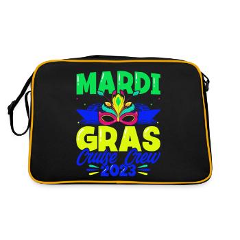 Mardi Gras Kreuzfahrt Crew 2023 Mardi Gras Geschen - Retro Tasche - Schwarz/Gold - Hinten
