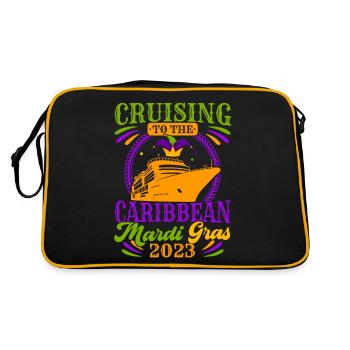 Kreuzfahrt in die Karibik Mardi Gras 2023 Mardi Gr - Retro Tasche - Schwarz/Gold - Hinten