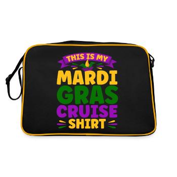 Dies ist mein Mardi Gras Cruise Shirt Mardi Gras G - Retro Tasche - Schwarz/Gold - Hinten