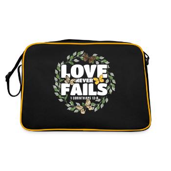 Christlich Bibelvers Religiös Geschenk - Retro Tasche - Schwarz/Gold - Hinten