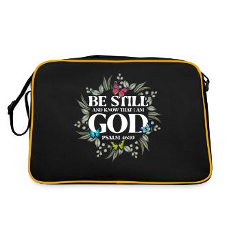 Inspirierend Christlich Religiös Geschenk - Retro Tasche - Schwarz/Gold - Hinten