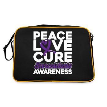 Sarcoïdose Sensibilisation à la boucle violette Sarcoïdose - Sac Retro - noir/or - Dos