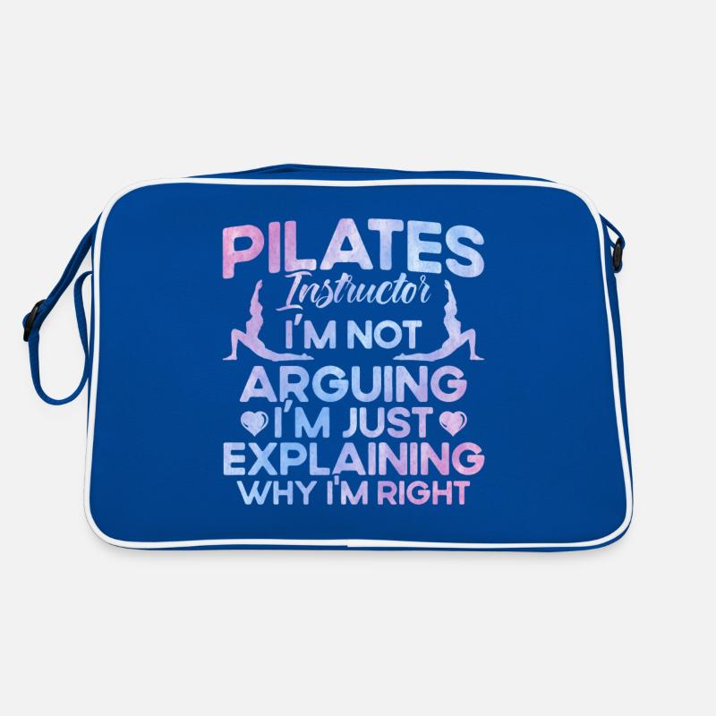 Pilates Erklären, warum ich Recht habe Geschenk Retro Tasche