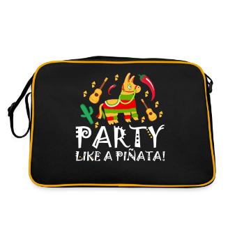 5 De Mayo Viva Mexico Cinco De Mayo Geschenk - Retro Tasche - Schwarz/Gold - Hinten