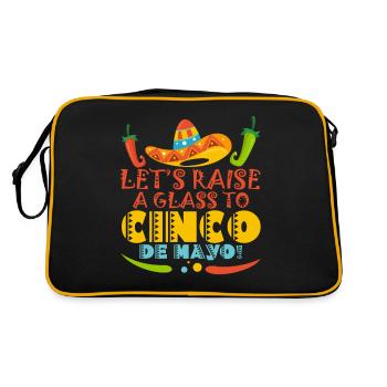 Cinco De Mayo Party Viva Mexico Cinco De Mayo Lehr - Retro Tasche - Schwarz/Gold - Hinten