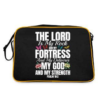 Religiös Inspirierend Bibelvers Geschenk - Retro Tasche - Schwarz/Gold - Hinten