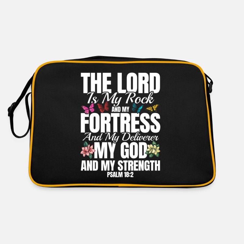 Religiös Inspirierend Bibelvers Geschenk - Retro Tasche - Schwarz/Gold