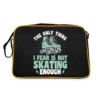 Rollerskates Ich fürchte, ich skate nicht genug Ge - Retro Tasche - Schwarz/Gold - Hinten