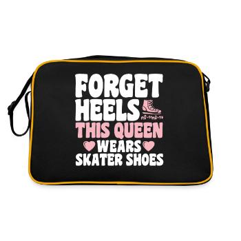 Rollerskates Diese Königin trägt Skater-Schuhe Ges - Retro Tasche - Schwarz/Gold - Hinten