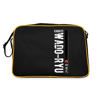 Karaté Wado Ryu Kanji Art Martial Japon - Sac Retro - noir/or - Dos