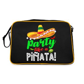5 De Mayo Viva Mexico Cinco De Mayo Geschenk - Retro Tasche - Schwarz/Gold - Hinten
