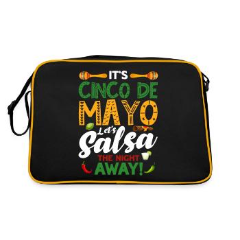 Cinco De Mayo 5 De Mayo Viva Mexico Geschenk - Retro Tasche - Schwarz/Gold - Hinten