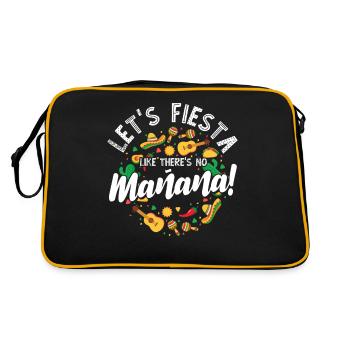 5 De Mayo Viva Mexico Cinco De Mayo Lehrer Geschen - Retro Tasche - Schwarz/Gold - Hinten