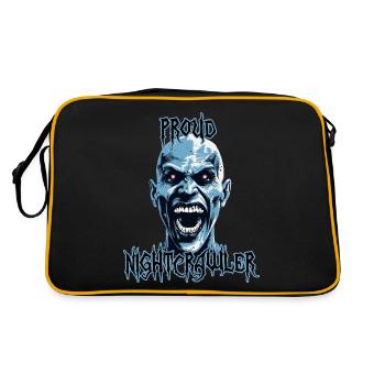 Proud Nightcrawler, night owl, scary - Retro Bag - black/gold - Back